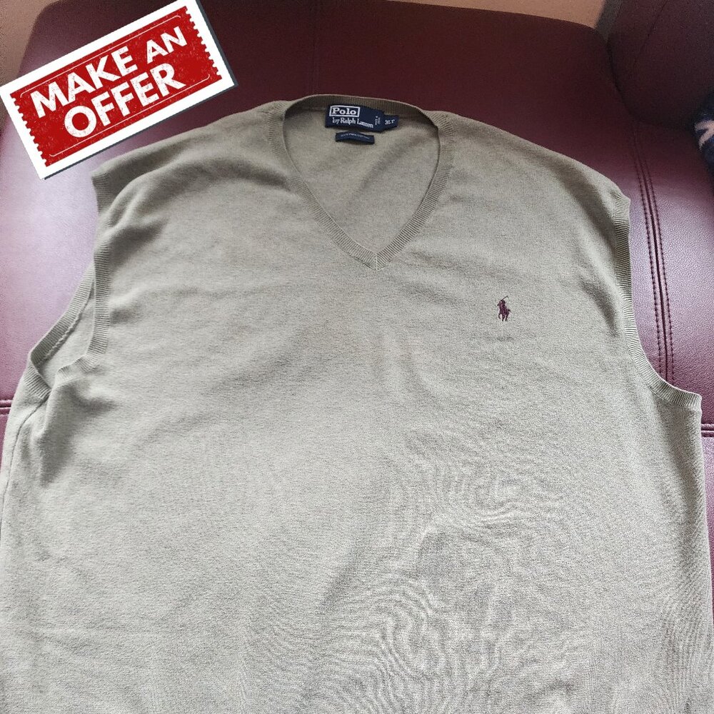 Polo Ralph Lauren Pima V-Neck Vest Size 3LT